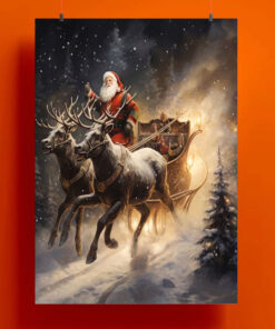 Santa's Sleigh Poster