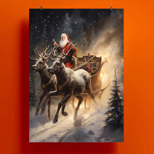 Santa's Sleigh Poster