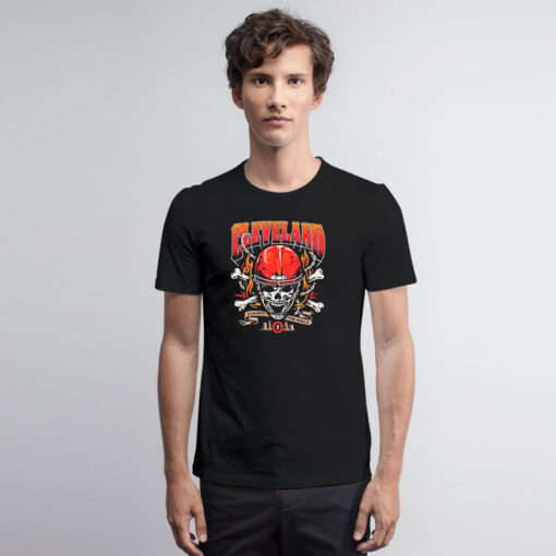 Cleveland Against The World skull T Shirt