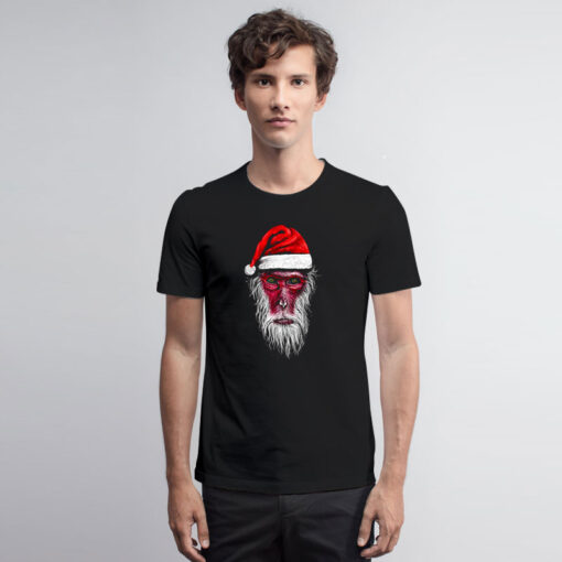 Funny Christmas Gifts For Friends Monkey King Santa T Shirt