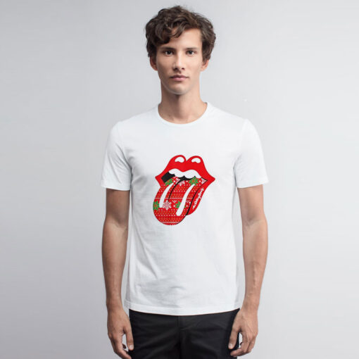 The Rolling Stones Christmas Tongue T Shirt