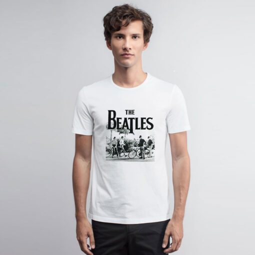 Vintage Beatles Palms Band Photo Heather T Shirt