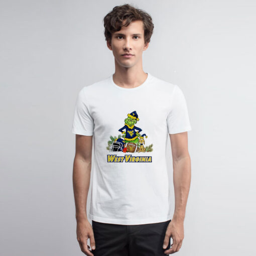 West Virginia Mountaineers Grinch And Max Dog funny T Shirt