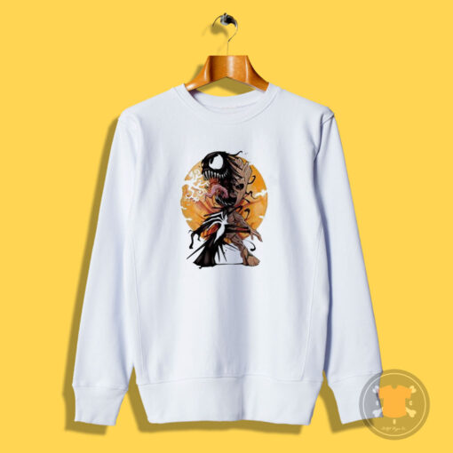 Baby Groot Venom Moon Halloween Sweatshirt