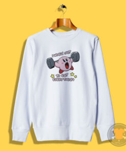 I Work Out To Eat Everything Kirby Meme Sweatshirt