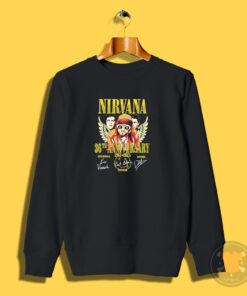 Nirvana Band 37th Anniversary 1987 2024 Signature Thank You Sweatshirt