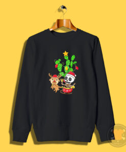 Skeleton Santa Nopalito Calacas Feliz Navidad Christmas Sweatshirt