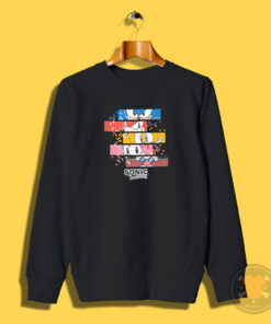 Sonic The Hedgehog Boys Black Pixels Character Sweatshirt