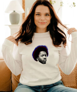 Allen Iverson Red And Blue Afro Fro Long Sleeve