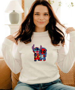 Baby Stitch And Deadpool Is Friends Long Sleeve
