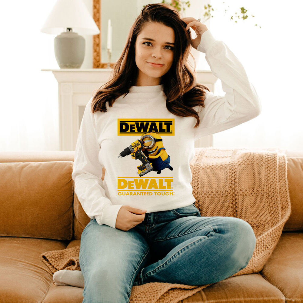 Funny Minion Dewalt Guaranteed Tough Long Sleeve