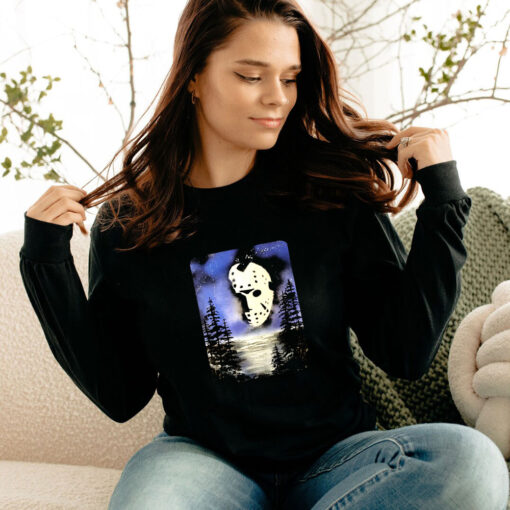 Jason Voorhees Face In The Sky Long Sleeve