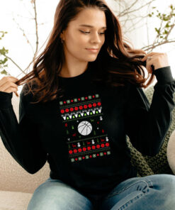 Happy Merry Christmas Basketball Long Sleeve