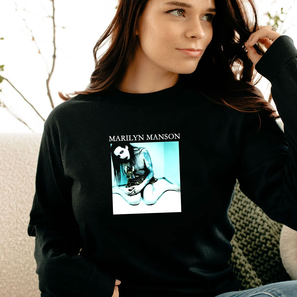 Marilyn Manson With Baby Deer Long Sleeve Marilyn Manson With Baby Deer Long Sleeve