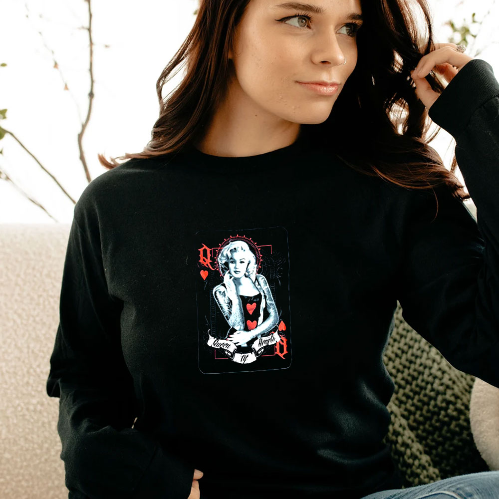 Marilyn Monroe Queen Of Hearts Long Sleeve Marilyn Monroe Queen Of Hearts Long Sleeve