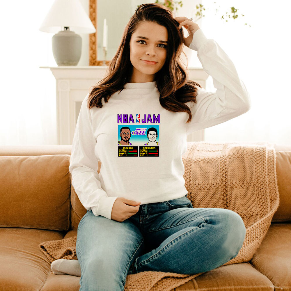 NBA Jam Jazz Malone And Stockton Long Sleeve NBA Jam Jazz Malone And Stockton Long Sleeve