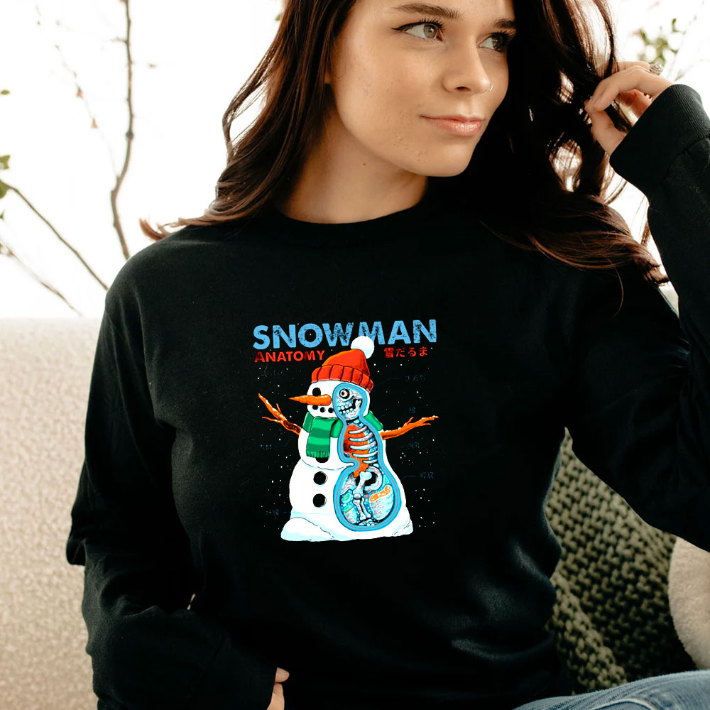 Snowman Anatomy Xmas Long Sleeve Snowman Anatomy Xmas Long Sleeve