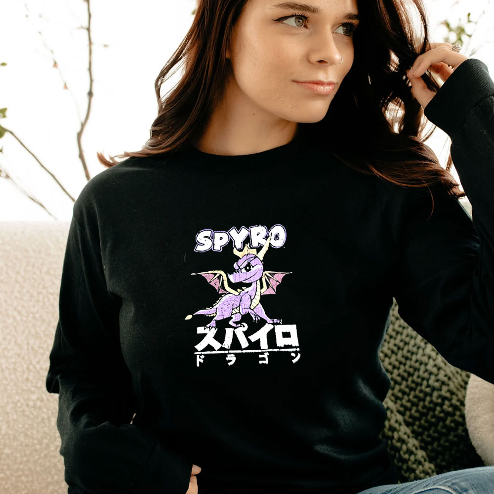 Spyro The Dragon Kanji Japan Long Sleeve Spyro The Dragon Kanji Japan Long Sleeve