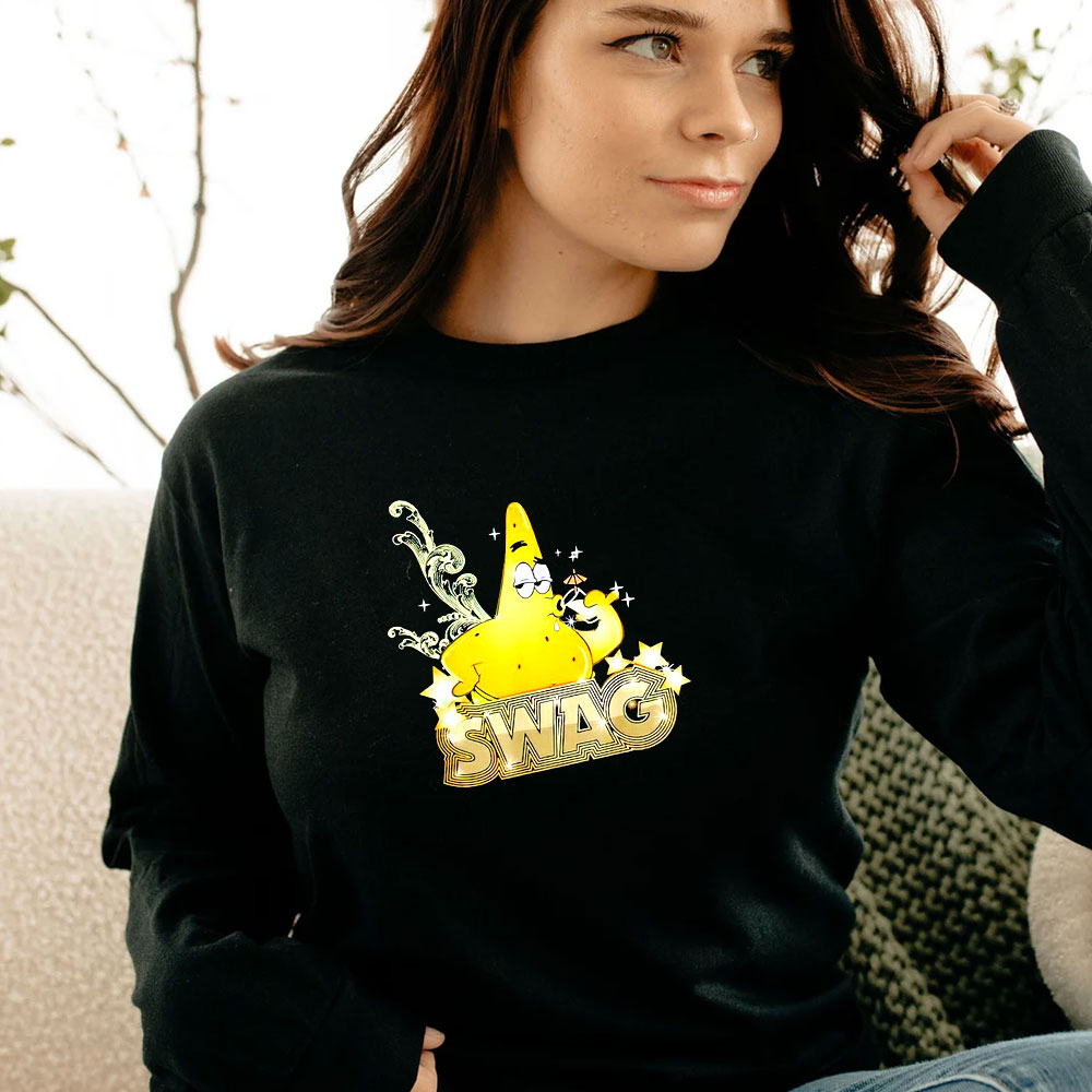 Squarepants Patrick Gold Swag Long Sleeve Squarepants Patrick Gold Swag Long Sleeve