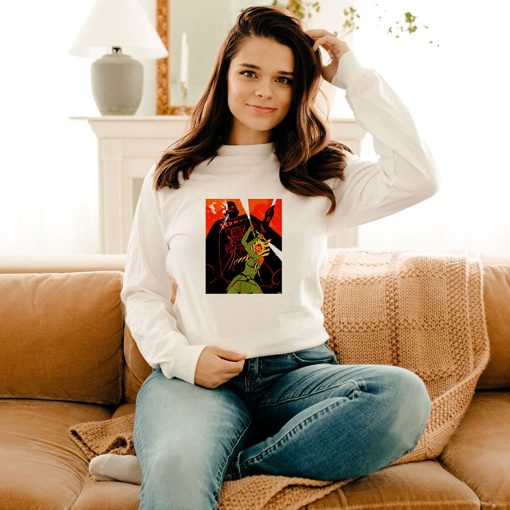 Star Wars Rebels Ahsoka Tano and Darth Vader Duel Long Sleeve Star Wars Rebels Ahsoka Tano and Darth Vader Duel Long Sleeve