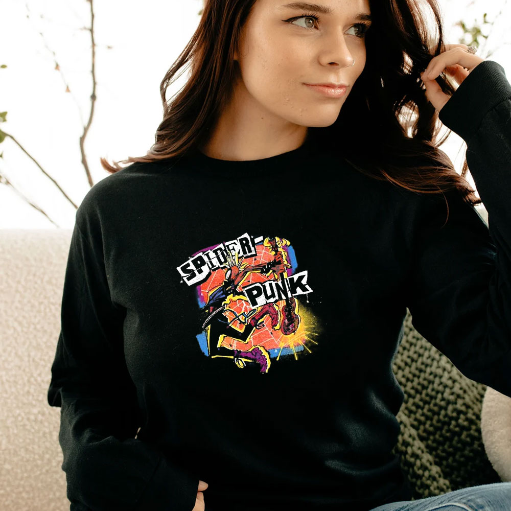 The Spider Punk Spiderverse Rock Graphic Long Sleeve