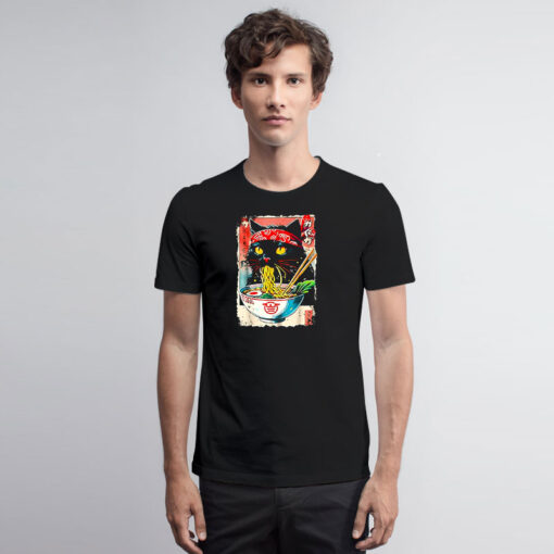 Cat Ramen Japanese Funny Cat Kawaii Cat Anime T Shirt
