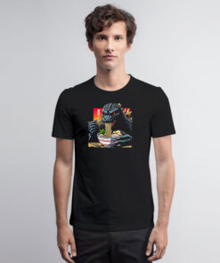 Funny Kaiju Eating Ramen Japanese Monster Lover Birthday T Shirt