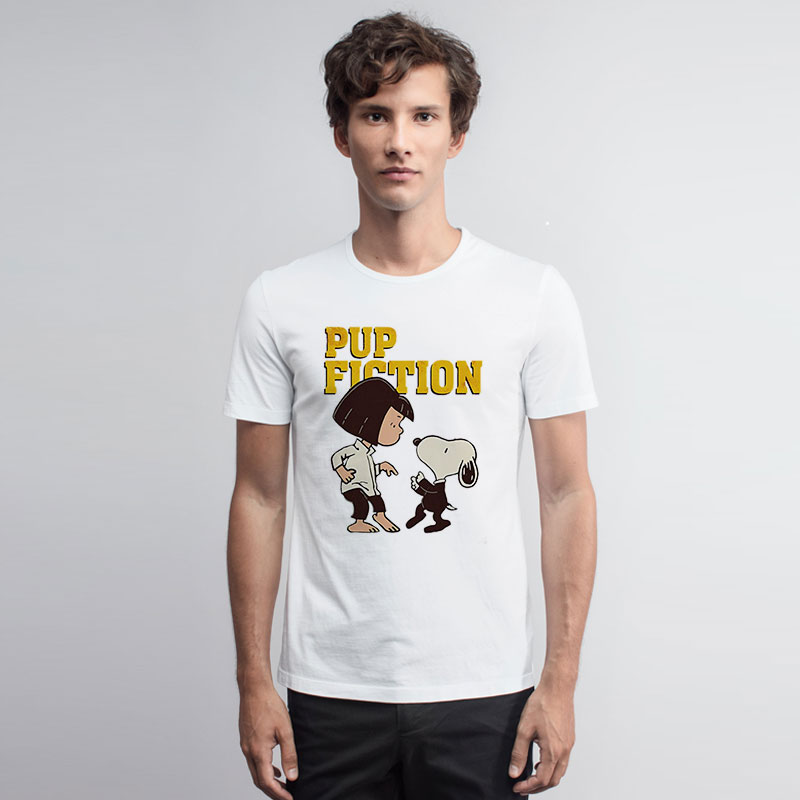 Lucy and Snoopy Pulp Fiction T Shirt