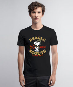 Peanuts Snoopy Beagle Scouts 50 Year Badge T Shirt