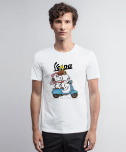 Snoopy Vespa Motorcycle Love Ride T Shirt